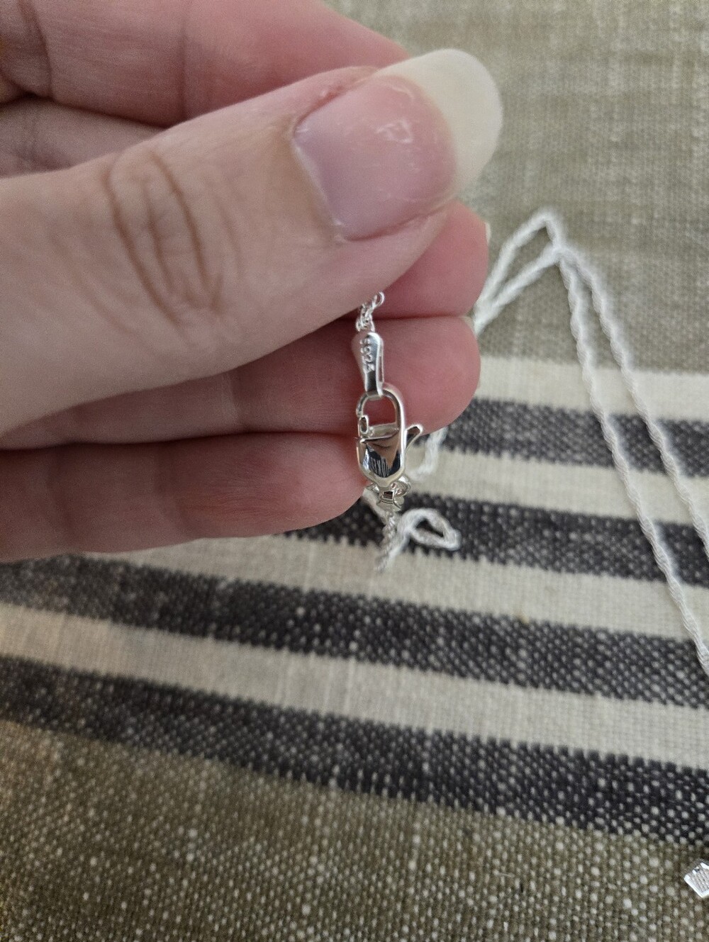 Sterling Silver Triple Cross Pendant Necklace with Matching Ring, Ring Size 10 - Picture 5 of 10